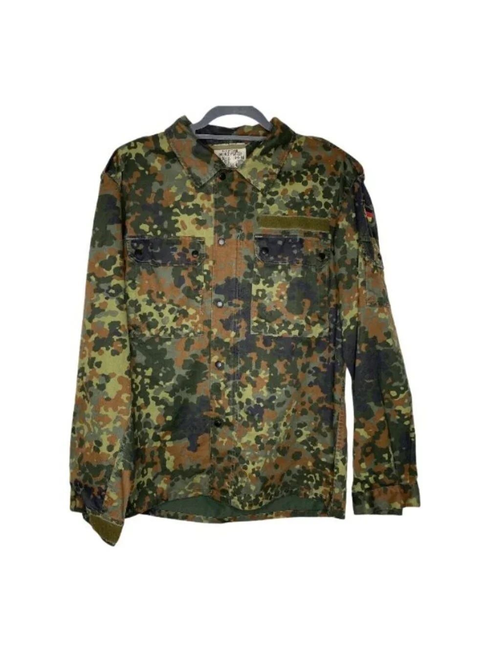 VTG 1995 German Military Jacket/Shirt GE KOHLER GMBH (GR-NR 9) Flags On Sleeves